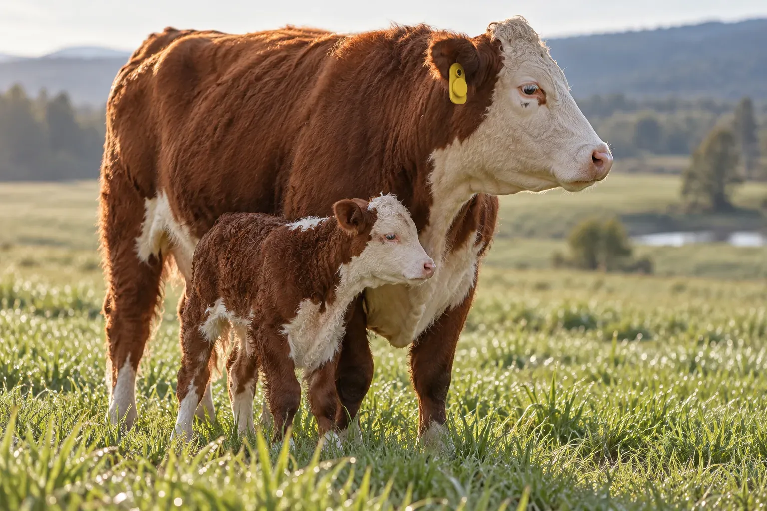Smart Eartag on a beef heifer